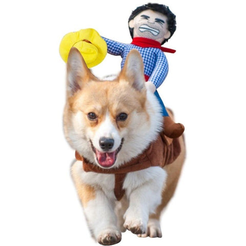 Gomaomi Pet Dog Costume Pet Suit Cowboy Rider Style Clothes