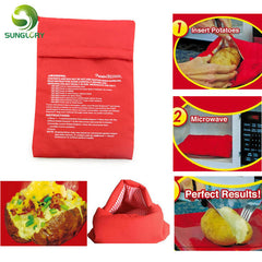 Red Potato Bag Microwave Baking Potato Cooking Bag Washable Cooker Bag Baked Potatoes Rice Pocket Easy To Cook Kitchen Gadgets