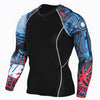 Mens Compression Shirts 3D Teen Wolf Jerseys Long Sleeve Cycling Fitness Men