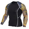 Mens Compression Shirts 3D Teen Wolf Jerseys Long Sleeve Cycling Fitness Men