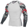 Mens Compression Shirts 3D Teen Wolf Jerseys Long Sleeve Cycling Fitness Men