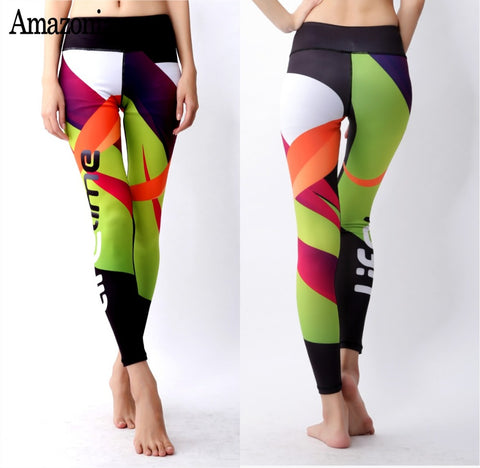 Keermiol 2018 Fitness 3D Printing Leggings Fashion Women Slim High Waist Elasticity Leggings Breathable Woman Yoga Fitness Pants