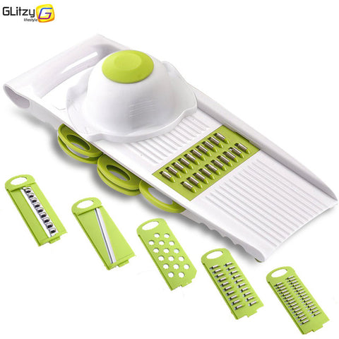 Vegetable Cutter Mandoline Slicer 6 Blades Julienne Grater Fruit Peeler Potato Onion Tools Kitchen Accessories Cooking Gadget