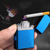 2018 New Cross Double Arc Plasma Lighter USB Pulse Windproof Lighter Metal Electronic Cigarette Lighter Smoking Gadgets For Men